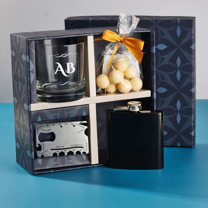 Cadeauset met voor de broer glas whisky