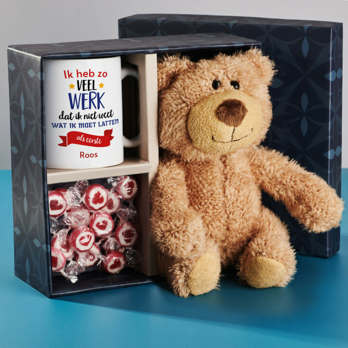 Cadeauset met voor de beste vriendin mok en teddybeer