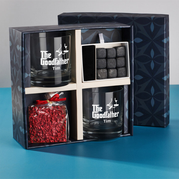 Cadeauset met voor de vader whisky glazen