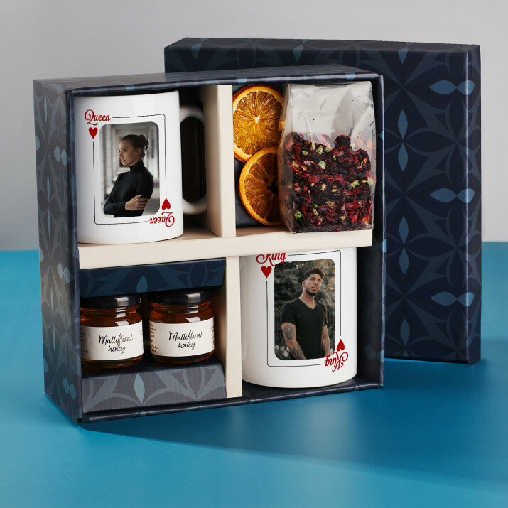 Cadeauset met voor de verliefden mokken voor koppels