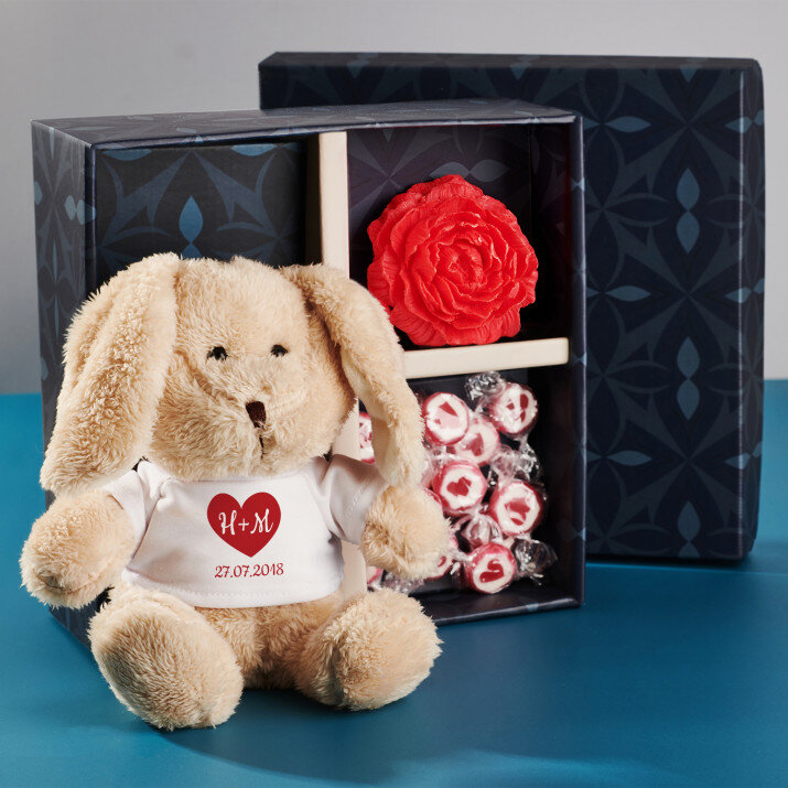 Cadeauset met voor de echtgenote een knuffeldier