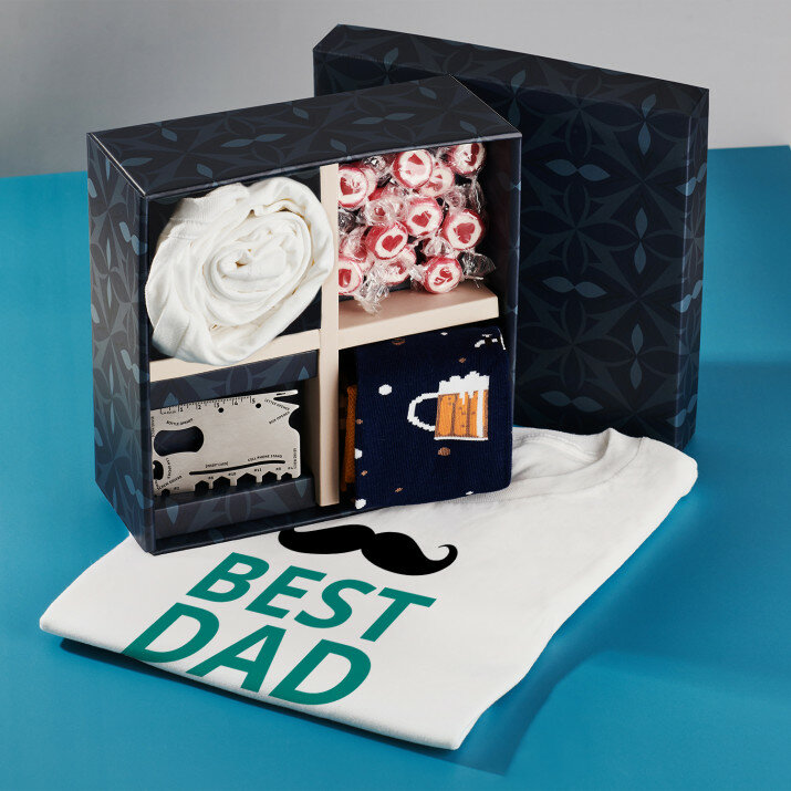 Cadeauset voor de vaderdag met heren t-shirt