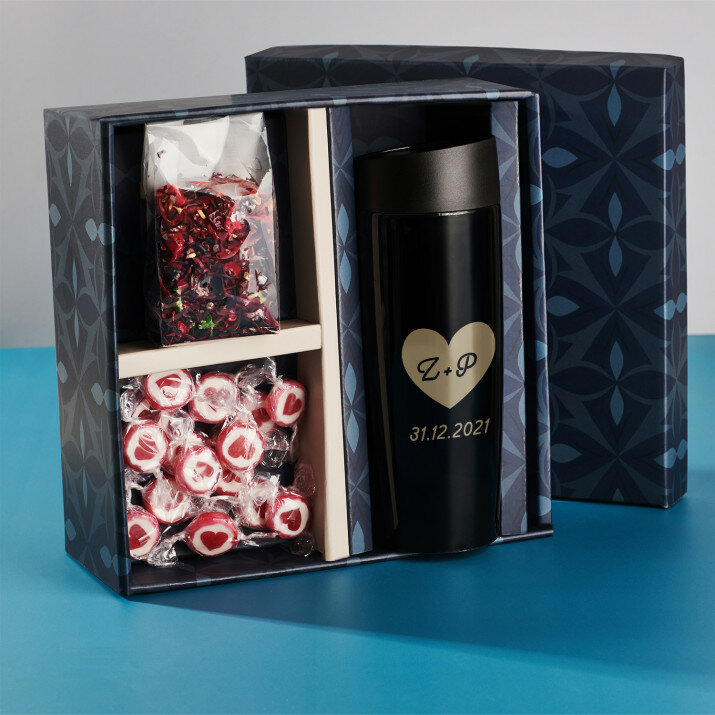 Cadeauset met voor huwelijk een thermische mok