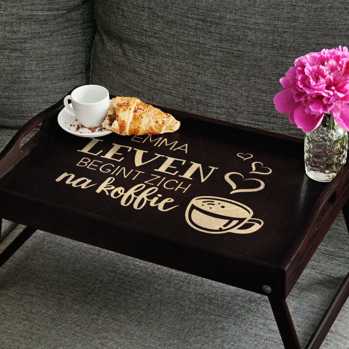 Leven na koffie - Ontbijt dienblad