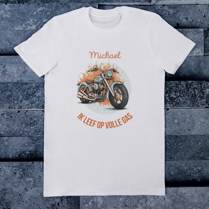 IK LEEF OP VOLLE GAS - Heren t-shirt