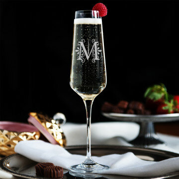 Monogram - Champagne glas