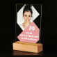 30e verjaardag gefeliciteerd - Afdruk op acrylglas met LED- standaard