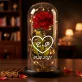 hart+datum - Euwige roos in glas