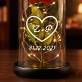 hart+datum - Euwige roos in glas
