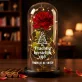 prachtig kerstelijk tijd - Euwige roos in glas prachtig kerstelijk tijd - Euwige roos in glas