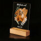 Artistieke ziel - Afdruk op acrylglas met LED- standaard