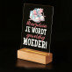 Je wordt geweldig moeder - Afdruk op acrylglas met LED- standaard