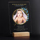 Gods kind - Afdruk op acrylglas met LED- standaard