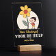 Voor de kleuterjuf voor de hulp - Afdruk op acrylglas met LED- standaard
