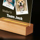 Vader;s team - Afdruk op acrylglas met LED- standaard