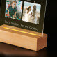 Stamboom collage 4 personen - Afdruk op acrylglas met LED- standaard