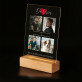 Stamboom collage 4 personen - Afdruk op acrylglas met LED- standaard