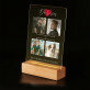 Stamboom collage 4 personen - Afdruk op acrylglas met LED- standaard