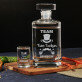 Team bruidegom - Karaf en wodka glazen