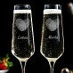 Fingerprints - twee gegraveerde champagneglazen