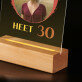 Heet 30 - Afdruk op acrylglas met LED- standaard
