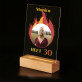 Heet 30 - Afdruk op acrylglas met LED- standaard