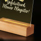 Gefeliciteerd meneer magister - Afdruk op acrylglas met LED- standaard