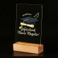 Gefeliciteerd meneer magister - Afdruk op acrylglas met LED- standaard