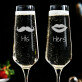 His&Hers - twee gegraveerde champagneglazen