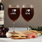 I love - Twee gegraveerde wijngalzen