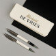 Schrijfset in lederen etui - Naam en achternaam 2