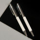 Schrijfset in lederen etui - Naam achternaam