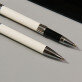 Schrijfset in lederen etui - Naam achternaam
