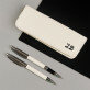 Schrijfset in lederen etui -  Initialen 2
