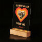 Je bent alles voor me - Afdruk op acrylglas met LED- standaard