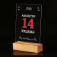 Pagina uit de kalender - Afdruk op acrylglas met LED- standaard