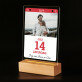 Pagina uit de kalender foto - Afdruk op acrylglas met LED- standaard