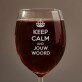 Keep Calm - Wijnglas