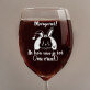 Ik hou van je tot aan de oren - Wijnglas
