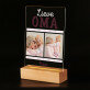Lieve oma - Afdruk op acrylglas met LED- standaard