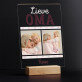 Lieve oma - Afdruk op acrylglas met LED- standaard