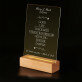 Lieve ouders - Afdruk op acrylglas met LED- standaard