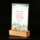 Lieve ouders wensen - Afdruk op acrylglas met LED- standaard