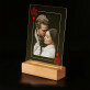 Koning en koningin - Afdruk op acrylglas met LED- standaard