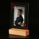 Koningin van alles - Afdruk op acrylglas met LED- standaard