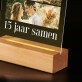 Jaren samen - Afdruk op acrylglas met LED- standaard