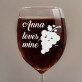 Love wine - Wijnglas