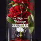 mijn valentijn - Euwige roos in glas
