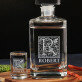 Monogram naam - Karaf en wodka glazen