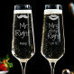 Mr&Mrs right - twee gegraveerde champagneglazen